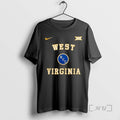 Officials West Virginia Mountaineers Jerry West Throwback Map Double Sided Graphic Premium T Shirts Sweater