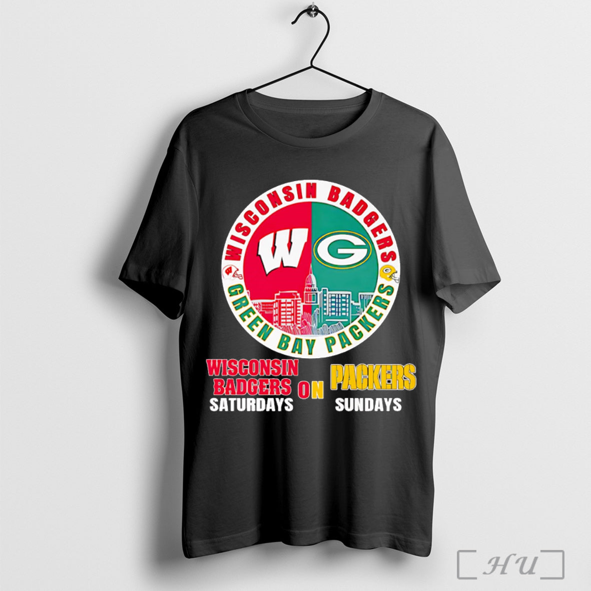Officials Wisconsin Badgers On Saturdays Green Bay Packers On Sundays T Shirt
