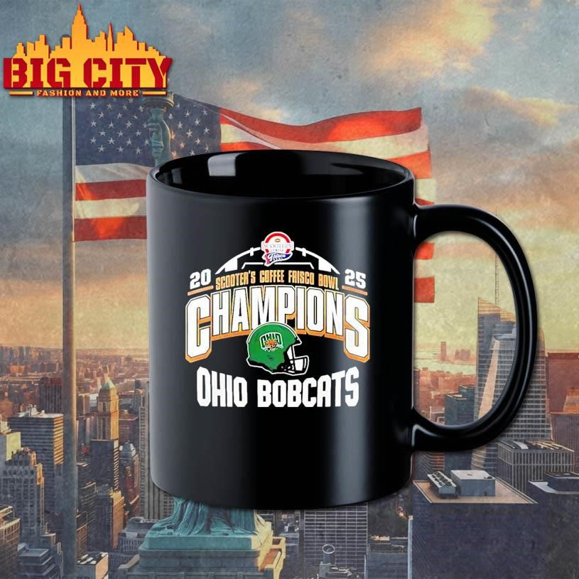 Ohio Bobcats Scooter’s Coffee Frisco Bowl Champion 2025 helmet Shirt