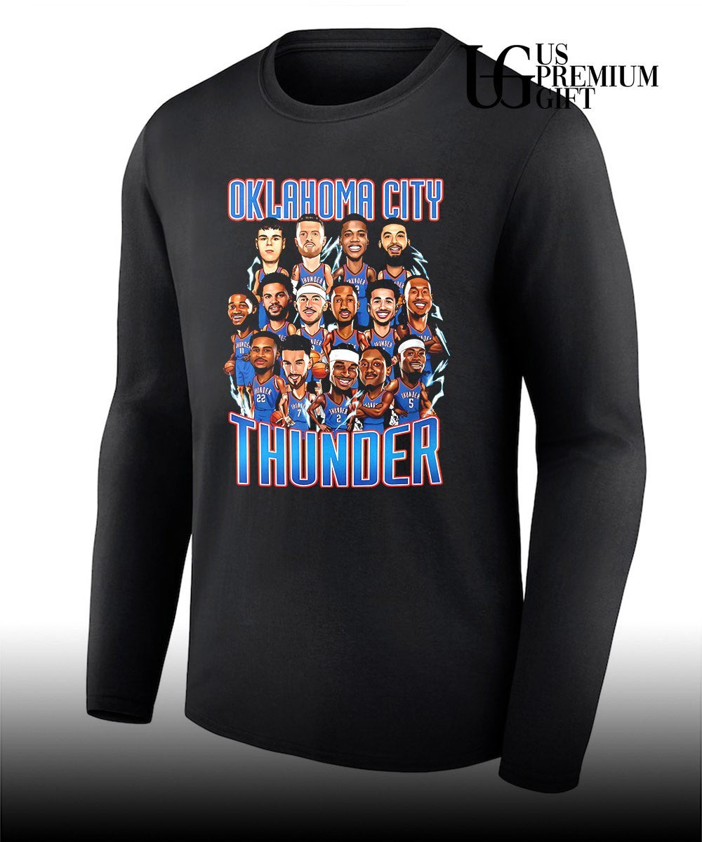 Oklahoma City Thunder 2026 NBA Playoffs caricatures shirt