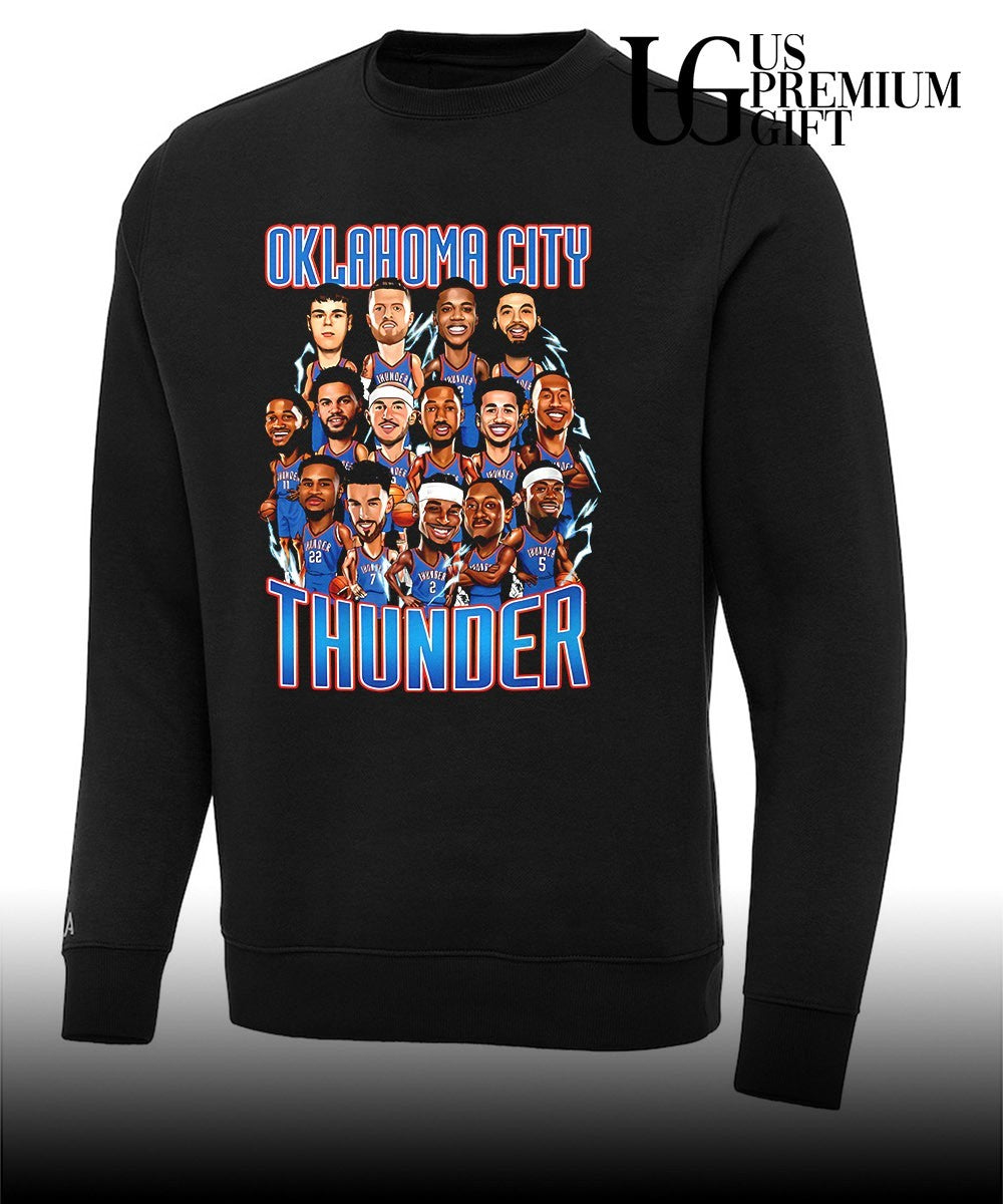 Oklahoma City Thunder 2026 NBA Playoffs caricatures shirt