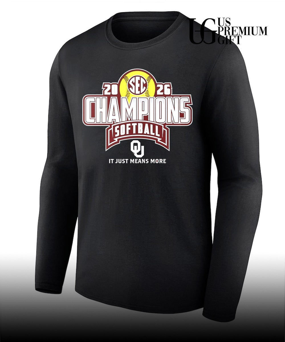 Oklahoma Sooners 2026 SEC Regular Season Softball Champions Locker Room shirt