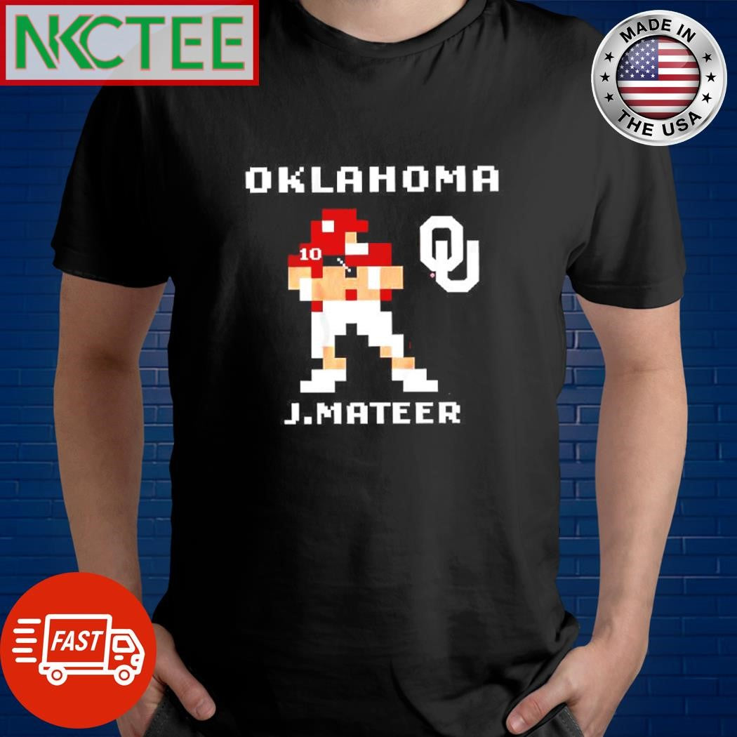 Oklahoma Sooners Football John Mateer Retro Baller pixel shirt