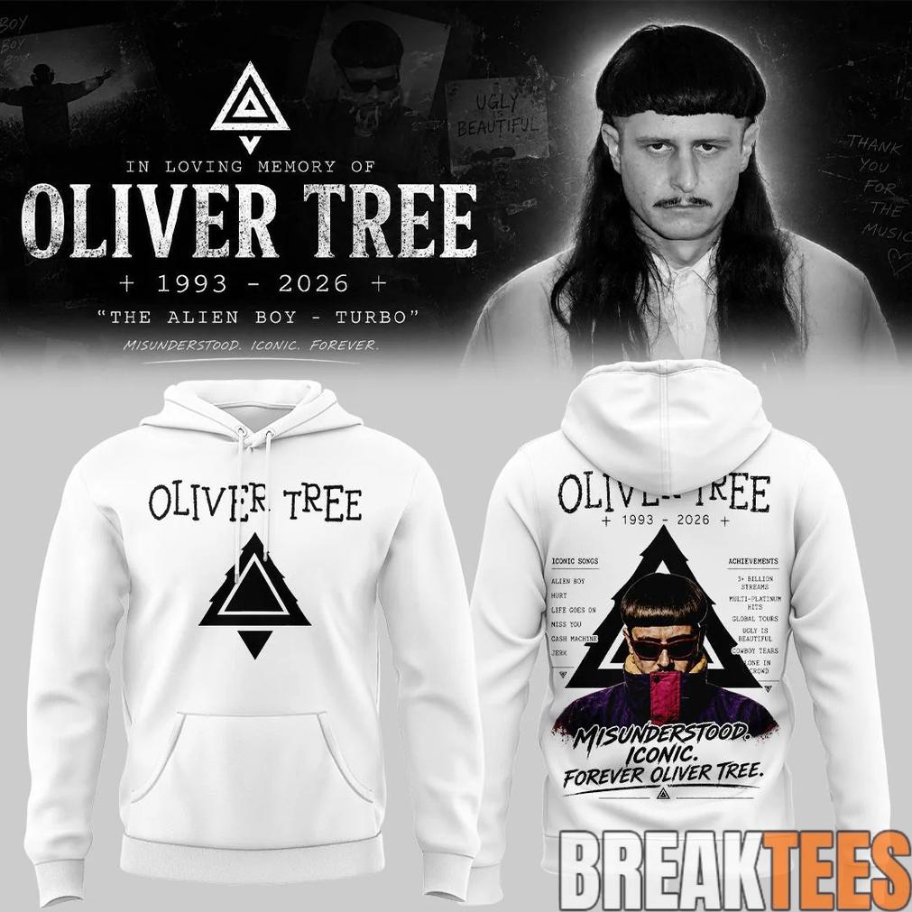 Oliver Tree In Loving Memory Limited Edition White Hoodie