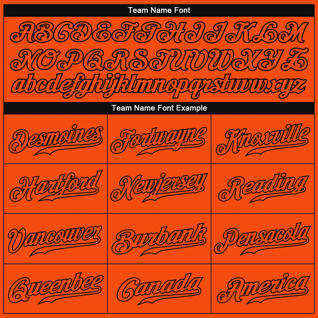 Custom Orange Orange-Black Authentic Baseball Jersey