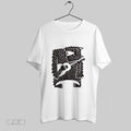 Original Bear Playing Guitar Woodcut Style