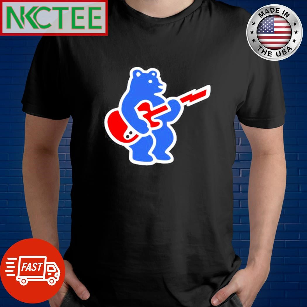 Original Chicago Cubs Bear Guitar Logo shirt