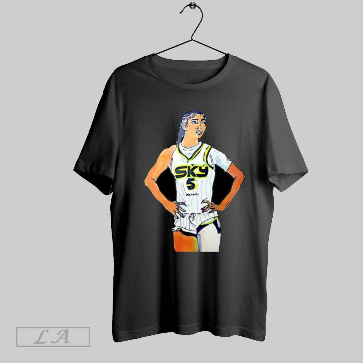 Original Chicago Sky Welcome Basketball Player Hand Drawn