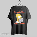 Original Drunk Cigs Dont Count Homer Simpson Mouth Overflowing With Cigarettes