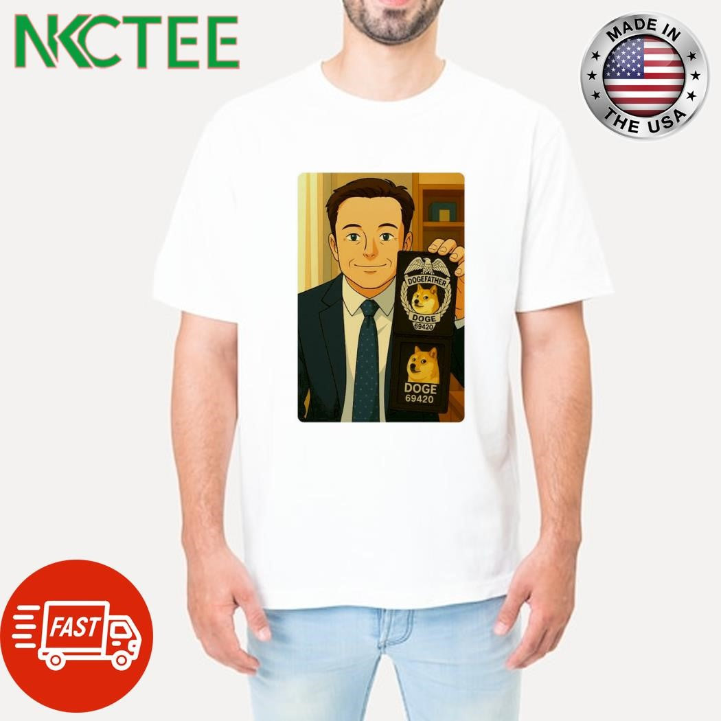 Original Elon Musk Dogefather 69420 badge Ghibli shirt