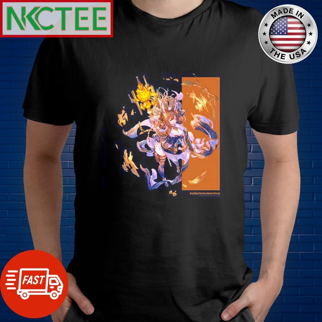 Original Granblue Fantasy Versus fire paint shirt