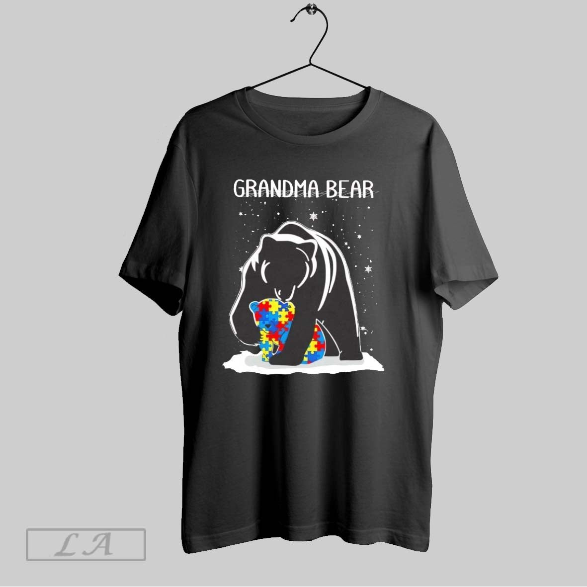 Original Grandma Bear Hug Autism Bear Snow Ladies