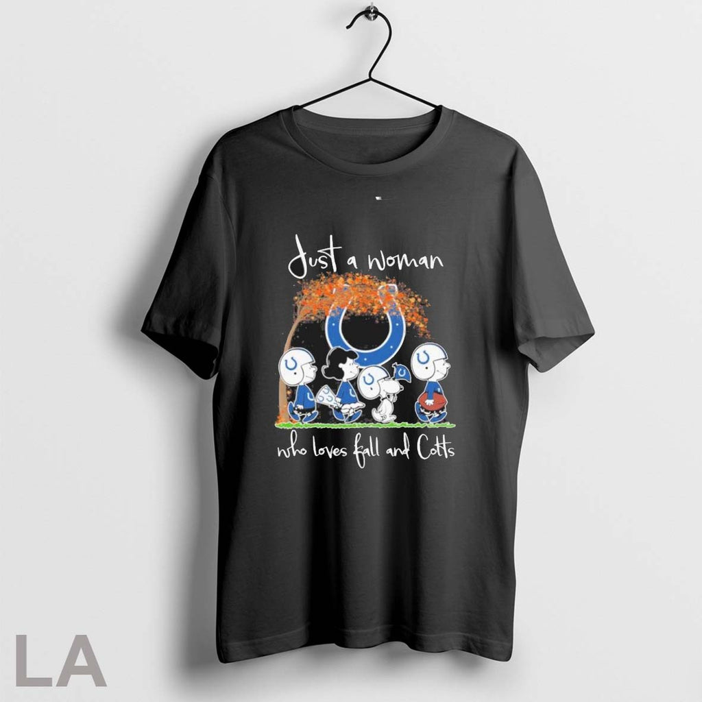 Original Just A Woman Who Loves Fall And Indianapolis Colts X The Peanuts Walking