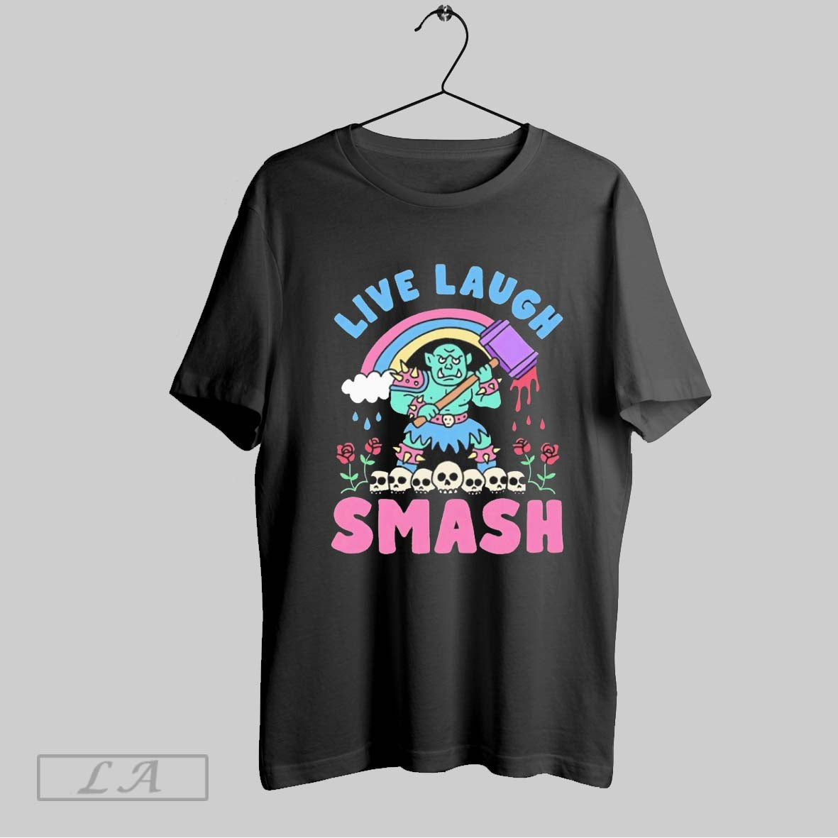 Original Live Laugh Smash Skull