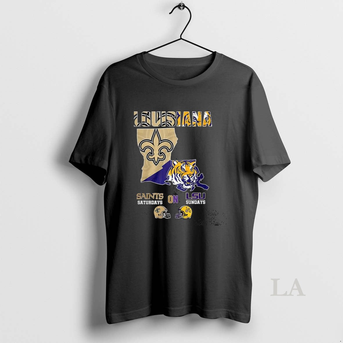 Original Louisiana Saints Saturdays On Lsu Sundays Map