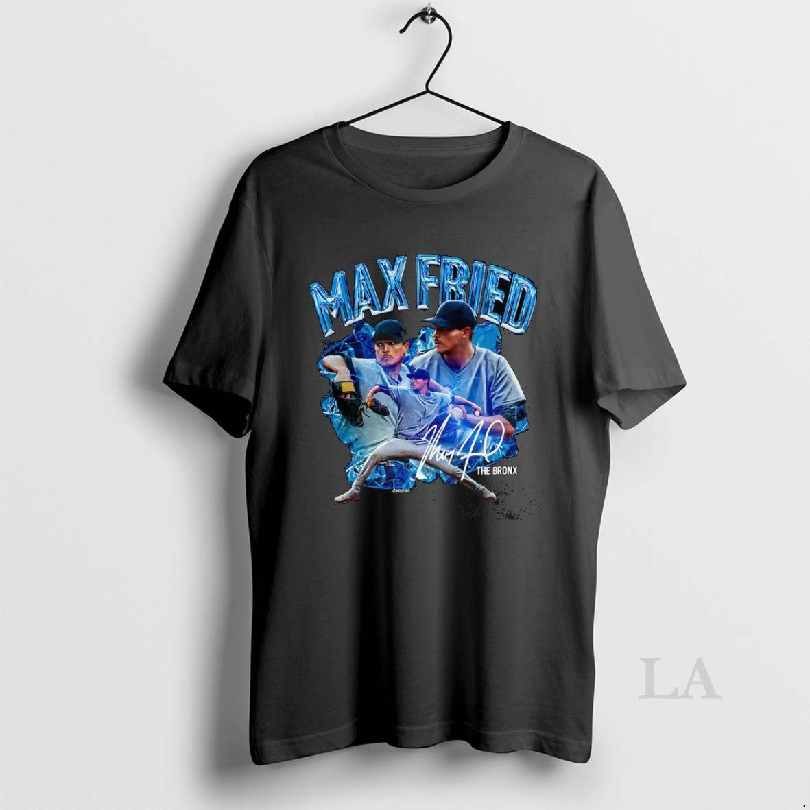 Original Max Fried New York Yankees Baseball Eloso Signature Lighting Graphic
