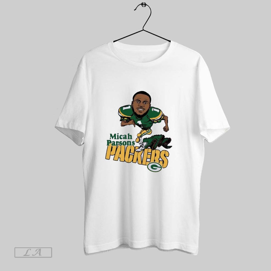 Original Micah Parsons Caricature Running Packers