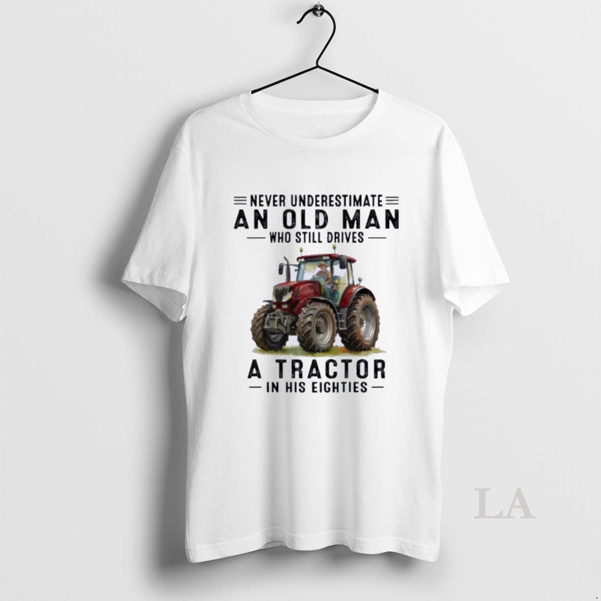 Original Never Underestimate An Old Man Drives Tractor 80s Eighties