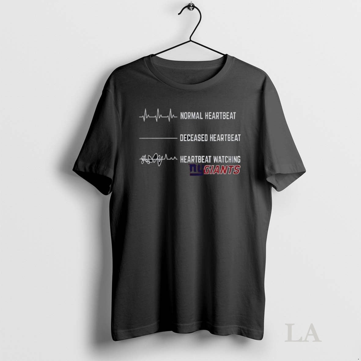 Original New York Giants Football Normal Heartbeat Deceased Heartbeat Heartbeat Watching