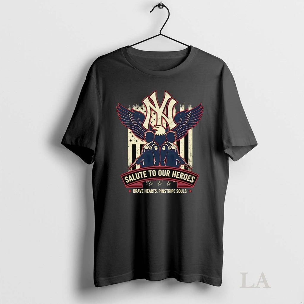 Original New York Yankees Salute To Our Heroes Brave Hearts