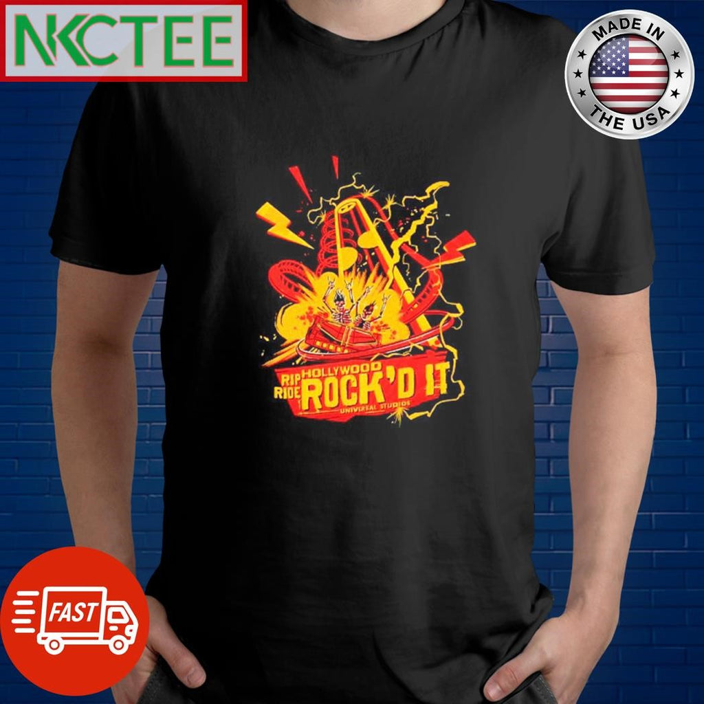 Original RIP Hollywood Ride Rockit Universal studios shirt