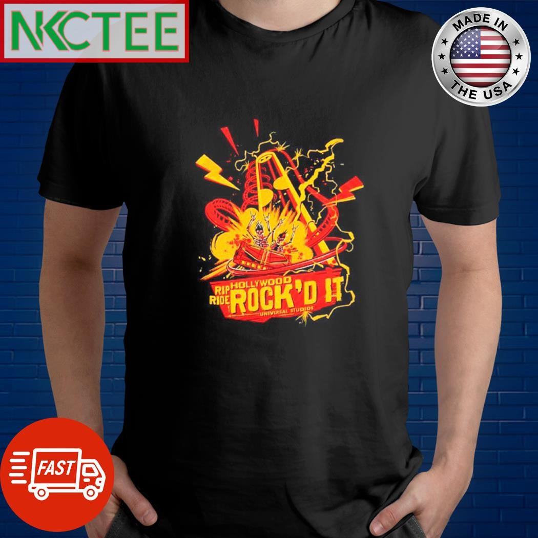 Original RIP Hollywood Ride Rockit Universal studios shirt