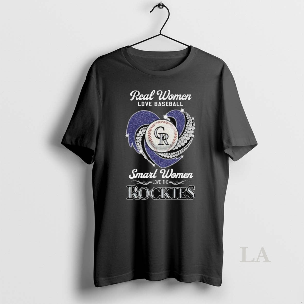 Original Real Women Love Baseball Smart Women Love The Colorado Rockies Diamond Heart 2025 Long