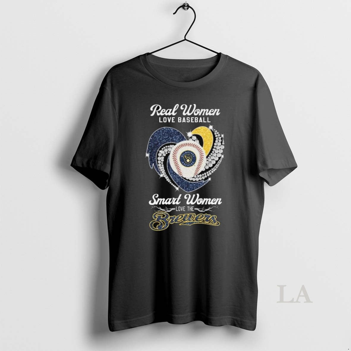 Original Real Women Love Baseball Smart Women Love The Milwaukee Brewers Diamond Heart 2025 Long