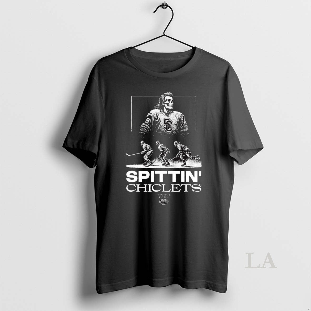 Original Spittin Chiclets Worldwide Hockey Club Skull Est 2016