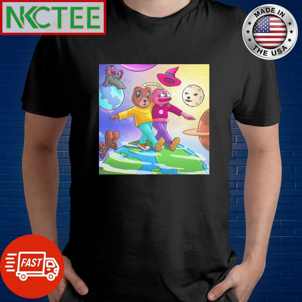 Original Teddy and Bozo coin crypto paint shirt