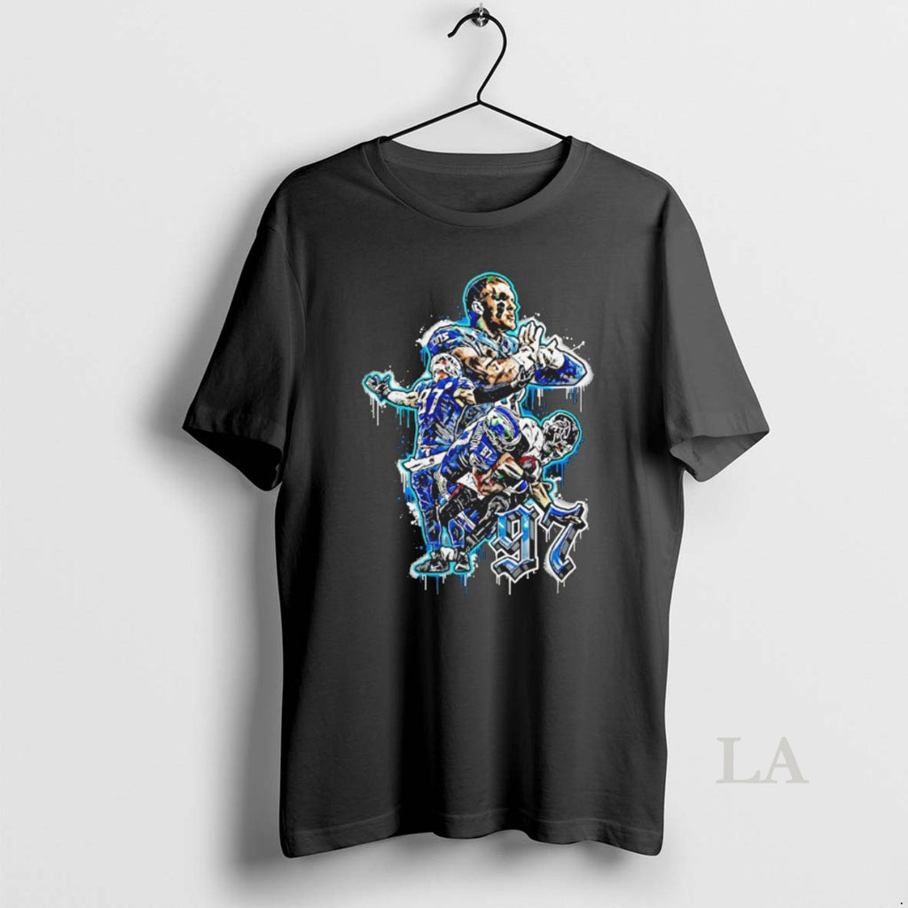 Original The Werewolf Aidan Hutchinson 97 Detroit Lions Vs Atlanta Falcons Football