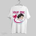 Original Your Idol Cute Chibi Anime Cartoon Pointing Finger Heart Graphic