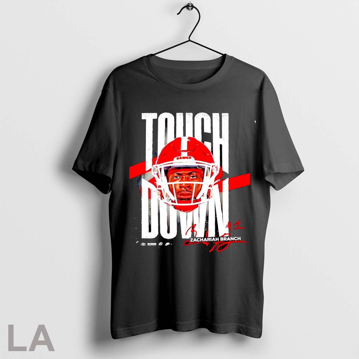 Original Zachariah Branch Georgia Bulldogs 47 Yard Td Touchdown Signature