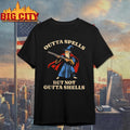 Outta Spells But Not Outta Shells Wizard Fantasy Meme Shirt