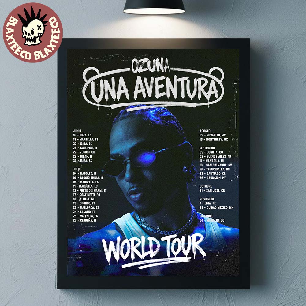 Ozuna Una Aventura World Tour 2026 Schedule Dates Poster Canvas