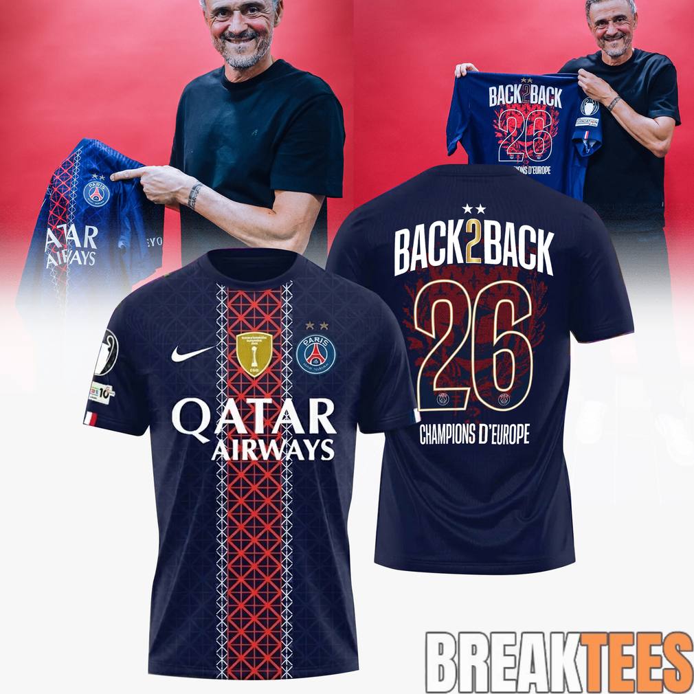 PSG UCL 2026 Back to Back European Champions Shirt