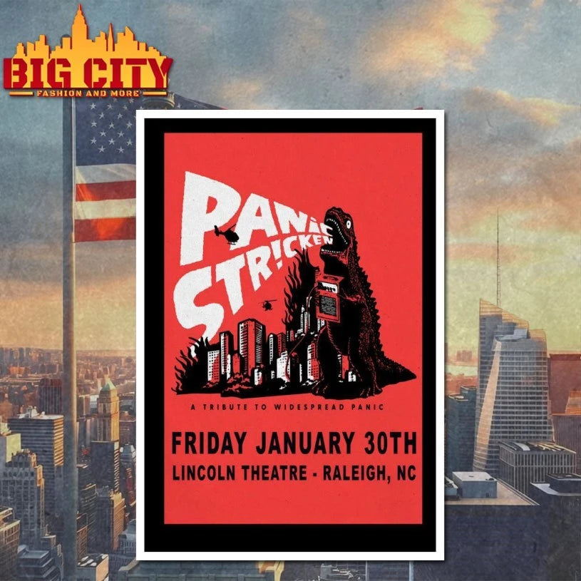 Panic Stricken 1.30.2026 Raleigh NC Poster shirt