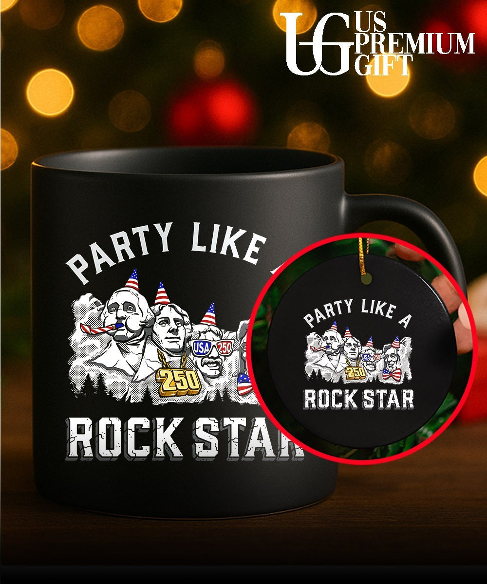 Party Like A Rock Star Rushmore USA 250 Mount Rushmore shirt