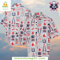 Boston Red Sox Hawaiian Shirt Patriotic Fanfare Tropical Baseball Apparel