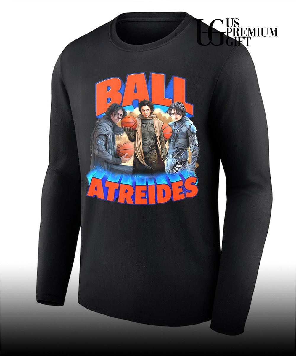 Paul Atreides Ball Atreides holding basketballs basketball 2026 Dune movie graphic shirt
