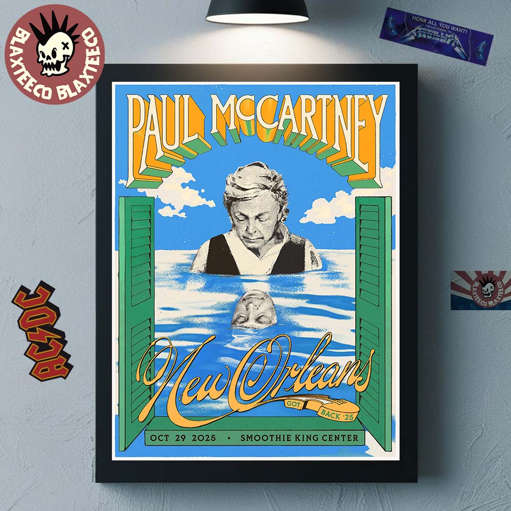 Paul McCartney Got Back 2025 New Orleans Louisiana Event Poster At Smoothie King Center On October 29 2025 Home Decor Poster Canvas