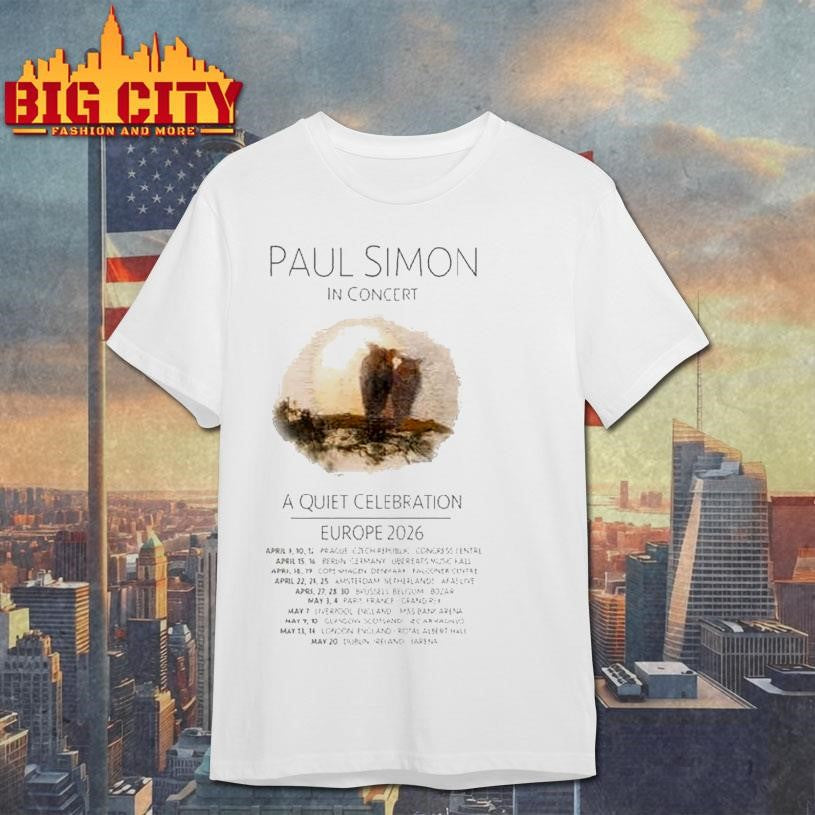 Paul Simon A Quiet Celebration Europe 2026 Tour Shirt