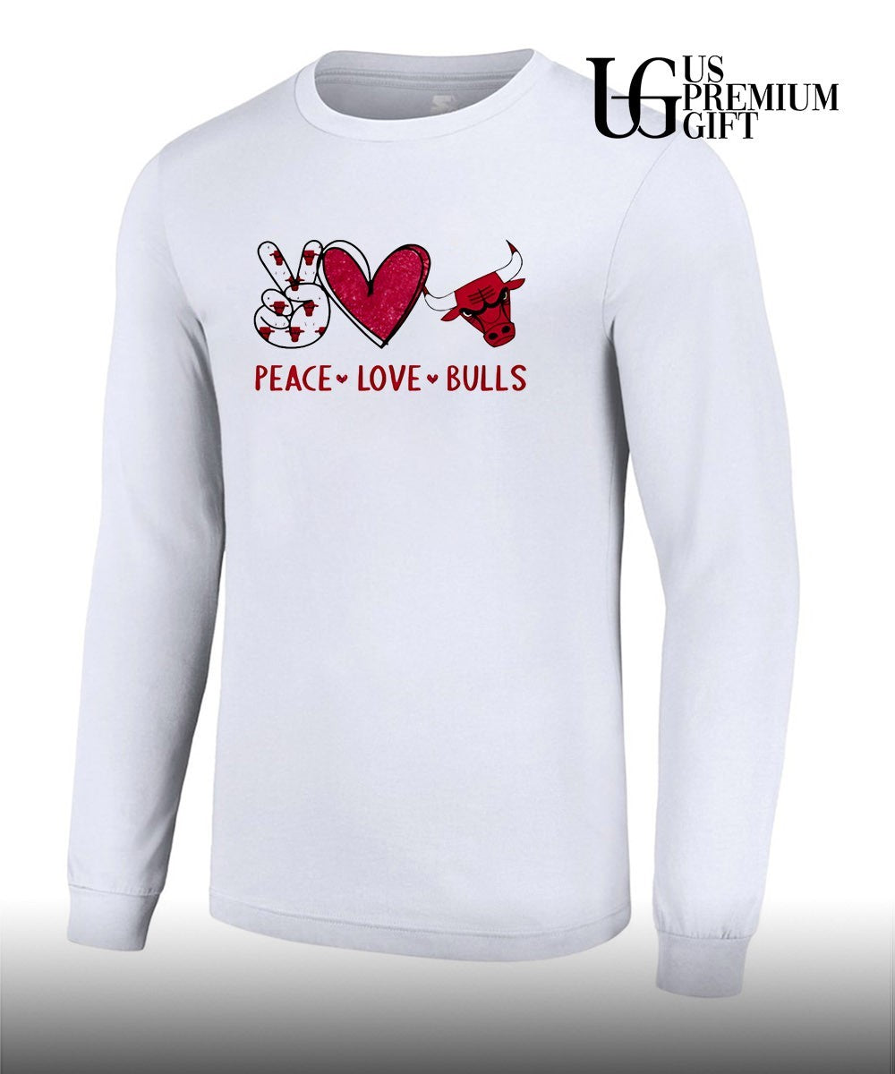 Peace Love Chicago Bulls NBA shirt