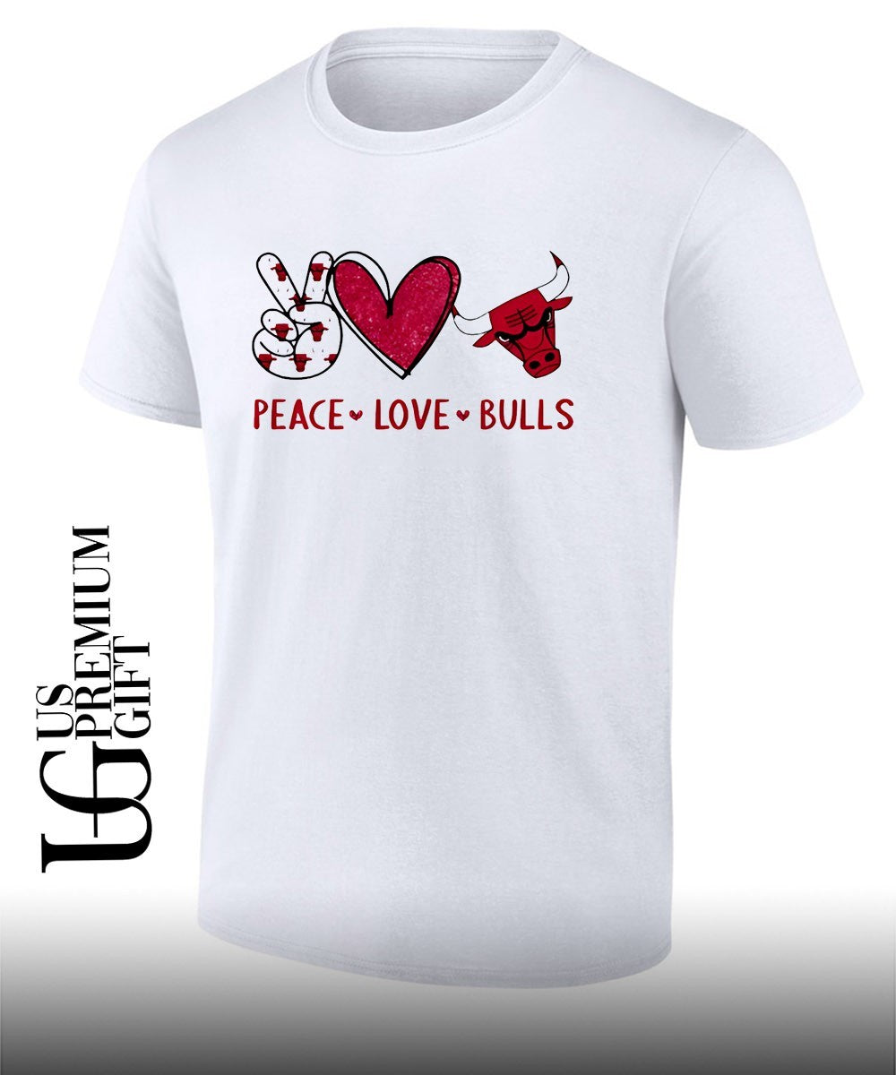Peace Love Chicago Bulls NBA shirt