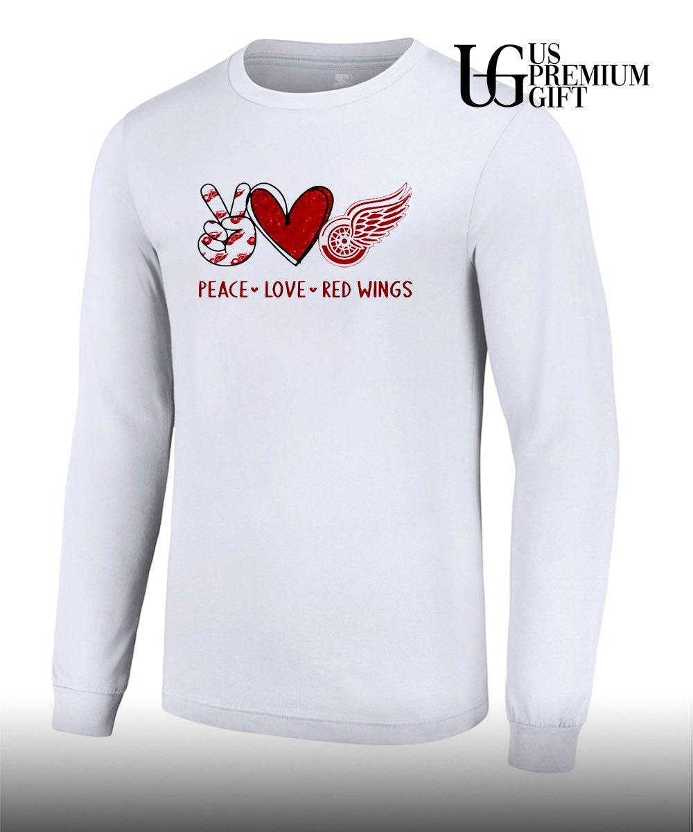 Peace Love Detroit Red Wings NHL shirt