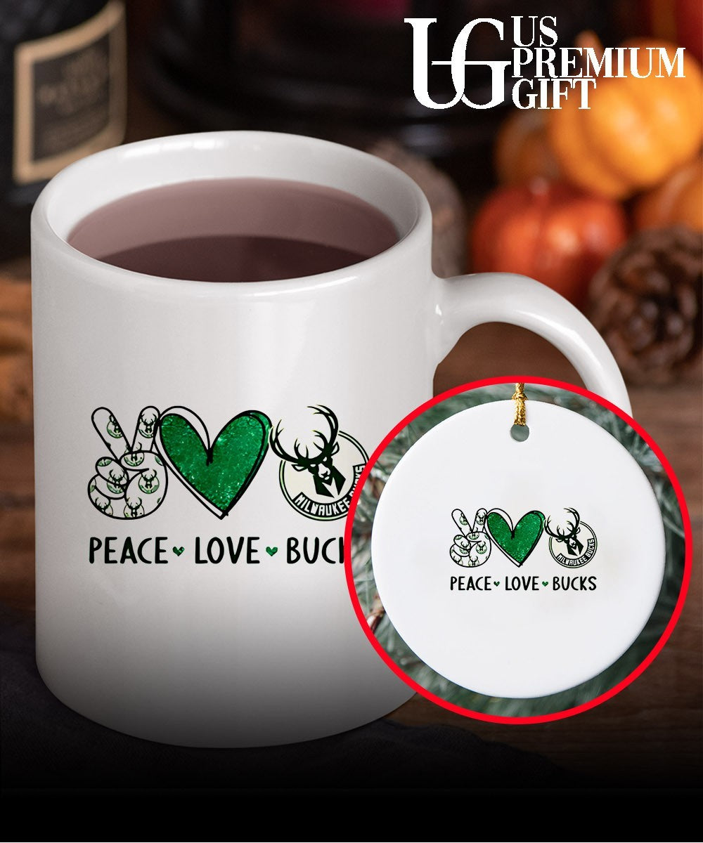 Peace Love Milwaukee Bucks NBA shirt