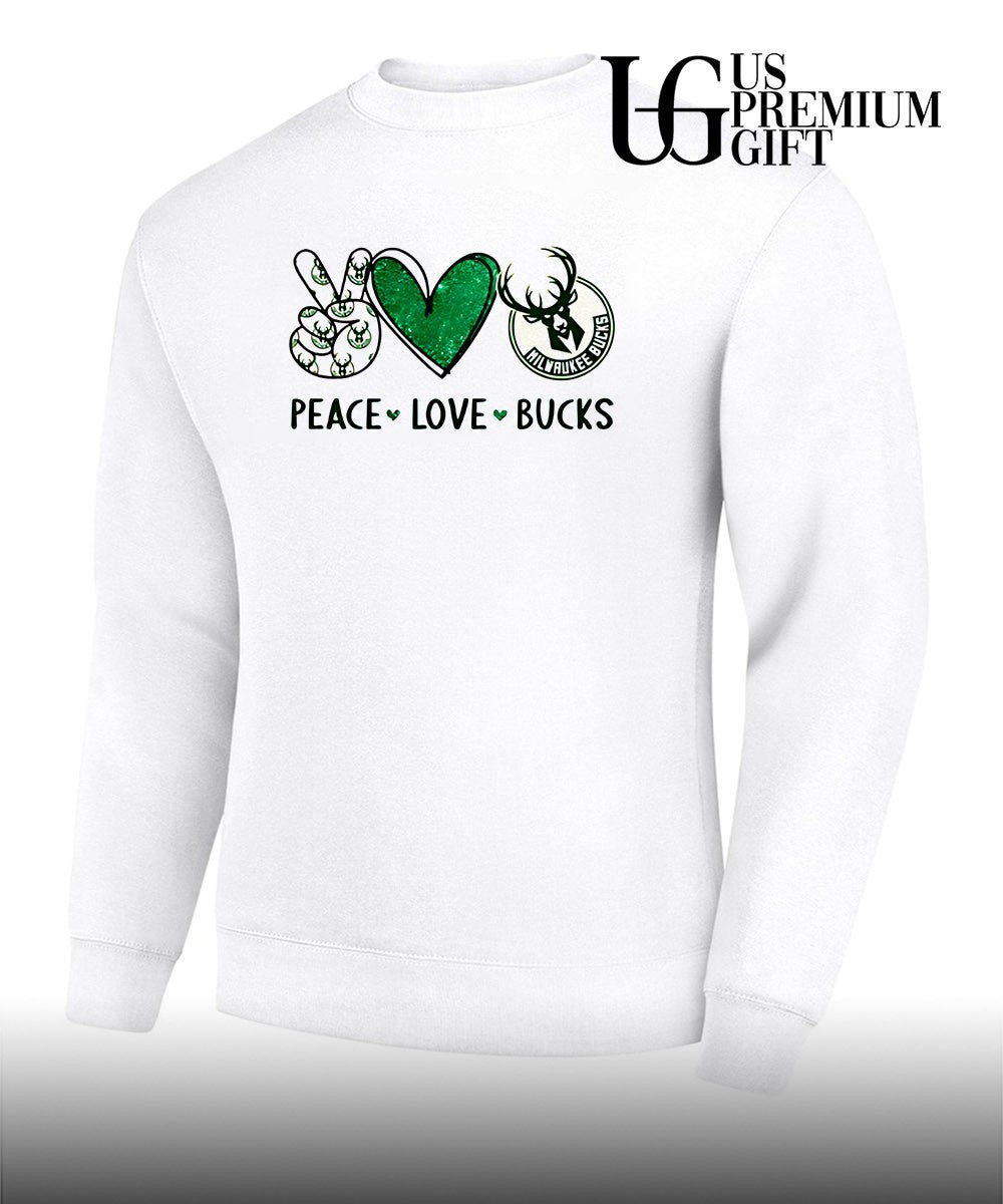 Peace Love Milwaukee Bucks NBA shirt