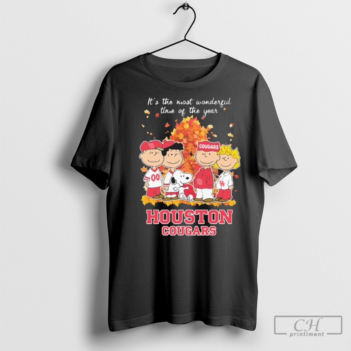 Peanuts Houston Cougars Its The Most Wonderful Time Of The Year Shirt Tee
