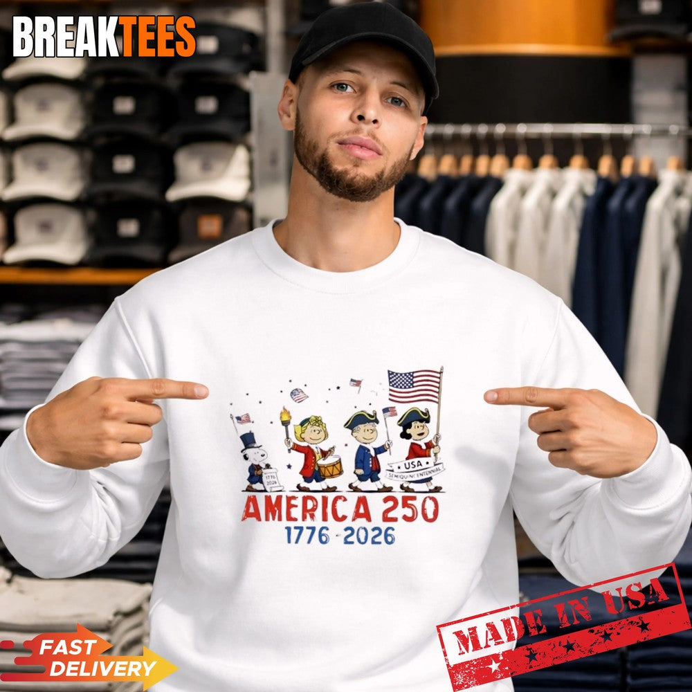 Peanuts Snoopy And Friends America 250 1776 2026 T-Shirt