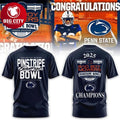 Penn State 2025 Pinstripe Bowl Champions Edition Two Sided Shirt